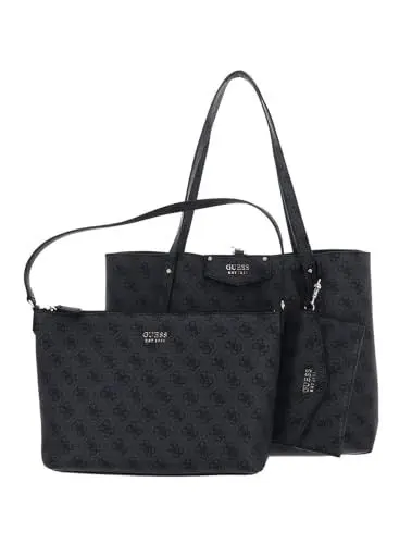 Produktbild: GUESS Damen Schultertasche Eco Brenton Coal Logo
