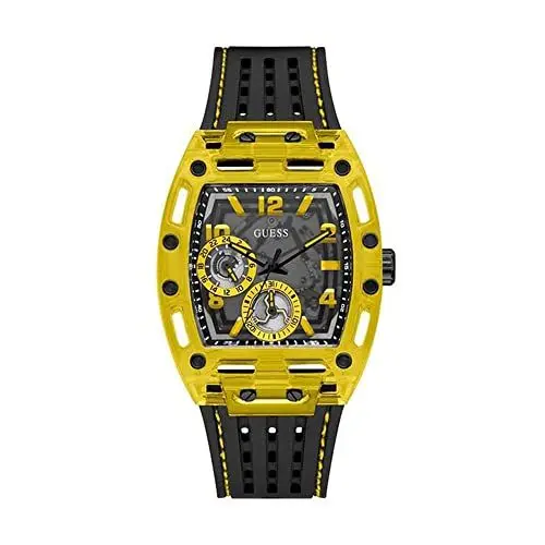 Produktbild: GUESS Herren Analog Quarz Uhr mit Silikon Armband GW0499G2
