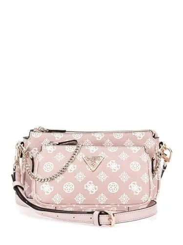 Produktbild: GUESS Noelle Double Pouch Crossbody Rosewood Logo