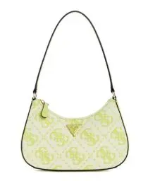 Produktbild: GUESS Ruma Mini Top Zip Shoulder Bag Chartreuse Logo