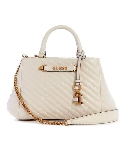Produktbild: GUESS Damen Sela Small Girlfriend Satchel Schulranzen, Griffe Oben, Knochen