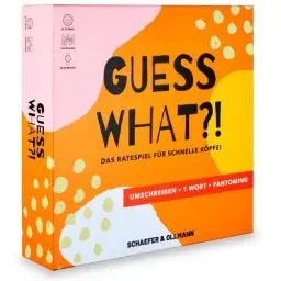 Produktbild: GUESS WHAT?! - Das Ratespiel für schnelle Köpfe! Begriffe erraten & Pantomime Spiel | Gesellschaftsspiel perfekt für lustigen Spieleabend mit Freunden & Familie