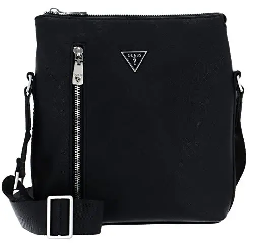 Produktbild: GUESS Borsa tracolla uomo certosa saffiano verticale zip xbody black UBS23GU12 HMECSAP3299, Nero, M