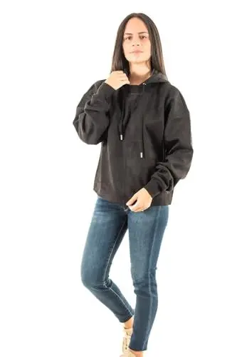 Produktbild: Guess Damen Zorina Hooded Sweatshirt, Schwarz, L