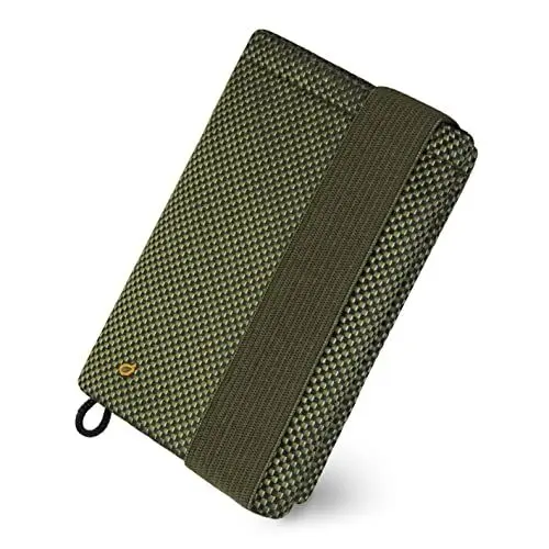 Produktbild: GUGGIARI® Schlankes Portemonnaie für Herren aus PU Leder mit RFID-Schutz, Geldbeutel für Kreditkarten, Brieftasche mit Schlüsselbund und elastischem Verschluss, Geldbörse (Green)