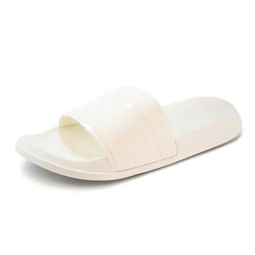 Produktbild: Gugifcto Badelatschen Damen Badeschlappen Herren Badeschuhe Shower Rutschfest Hausschuhe Sommer Garten Slippers Indoor/Outdoor Strandschuhe Aqua Slides Schiebe-Sandalen White 40/41 EU