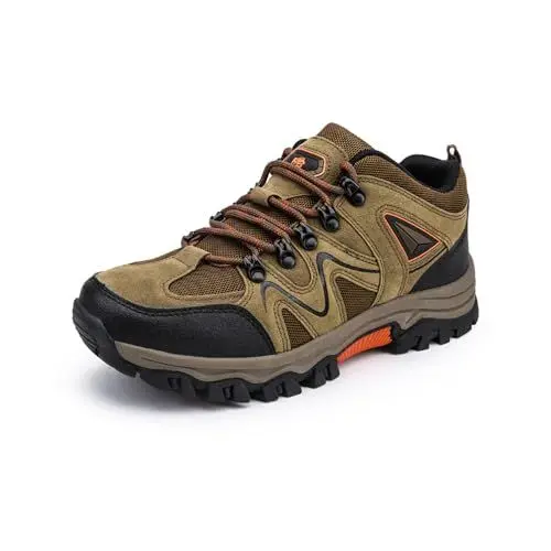Produktbild: Gugifcto Leichte Herren Trekking Wanderschuhe Outdoor Sportschuhe für Hiking Trailrunning und Bergtouren im Sommer Brown 45 EU