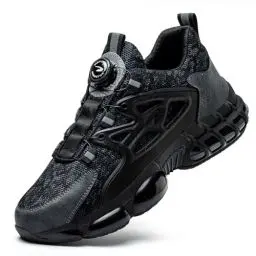 Produktbild: Gugifcto Sicherheitsschuhe Arbeitsschuhe Herren Damen Leicht Sportlich Atmungsaktiv Schnellverschluss Stahlkappen Anti-Smashing Mode Schutzschuhe Black 46 EU