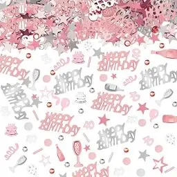 Produktbild: GUGUGO 500 Stück Tischdeko 40. geburtstag frauen Deko Rosegold, 40 geburtstag frauen deko, tischdeko geburtstag frau, happy birthday streudeko, 40 geburtstagsdeko tischdeko, 40 geburtstag deko