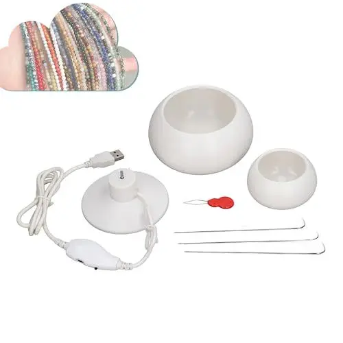 Produktbild: Gugxiom Bead Spinner, Elektrischer Perlenmühle für die Schmuckherstellung, Verstellbare Geschwindigkeit, Beads Perlen Spinner, DIY-Handwerk für Schmuck, Armbänder, Halsketten
