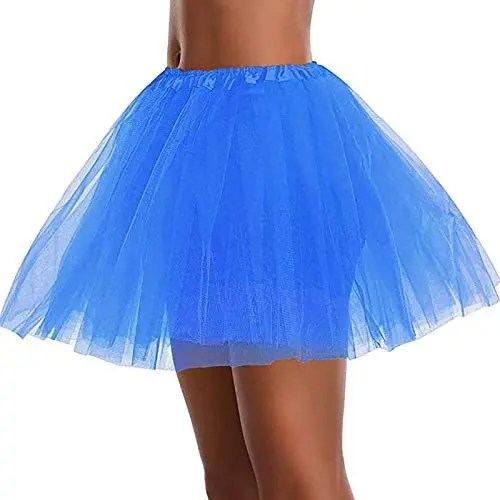 Produktbild: Guhmomh Tüllrock Damen Faschingskostüme Karneval Kostüm Faltenrock Tutu Rock 50Er Rockabilly Ballettrock Glitzer Festival Outfit Plisseerock Spitzenrock Tanzrock Sale Damen Blau