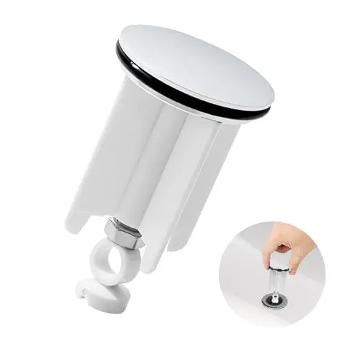 Produktbild: GUIGA Universal Stöpsel Waschbecken 40mm Chrom Abflussstopfen,Abflussstopfen Waschbecken für Alle Handelsüblichen Waschbecken und Bidets, Rostfrei & Dicht