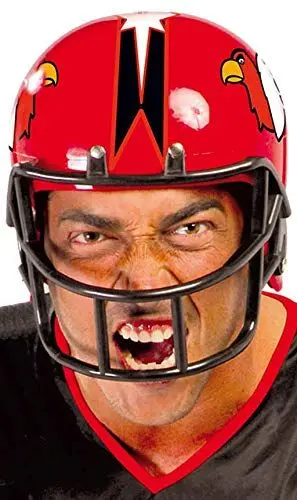 Produktbild: FIESTAS GUIRCA | American Football Helm Rot (Einheitsgröße) - Sportzubehör für American Football Spieler Kostüme - Ideal für Themenpartys und Sportfeiern - Unisex für Erwachsene - Rot