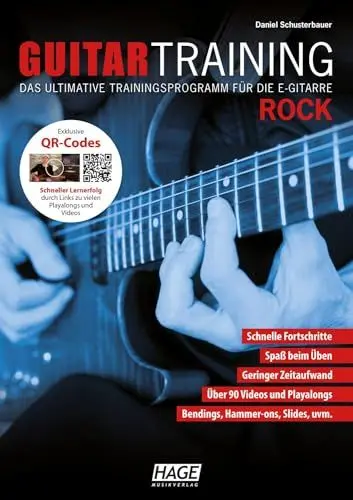 Produktbild: Guitar Training Rock (Mit CD Und DVD). Für E-Gitarre, Gitarrentabulatur(Elektrik): Das ultimative Trainingsprogramm für die E-Gitarre