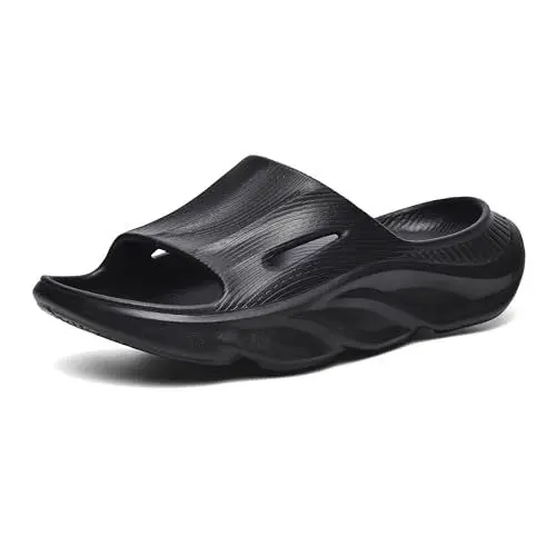 Produktbild: GULAKY Orthopädische Sandalen Damen Orthopedic Slippers Women Fußgewölbestütze Herren Cloud Recovery Pillow Slides Badeschuhe Hausschuhe,Black,M11