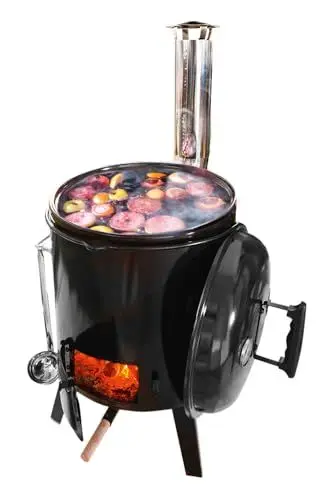 Produktbild: Gulaschkanone/Eintopfofen | Draußen Kochen | Mobile Kochmöglichkeit | 15 L | Gartenparty | Wintergrill | Krisenvorsorge