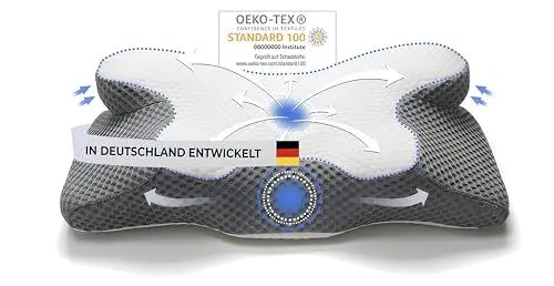 Produktbild: GULPS Nackenkissen zur Linderung von Nackenschmerzen, Konturen-Memory-Schaum-Kissen, ergonomisches, orthopädisches Nackenstützkissen für Seiten-, Rücken- und Bauchschläfer
