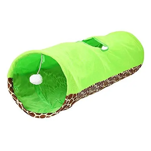 Produktbild: Gulunmun Tunnel Für Katzen Kleintierspielzeug Pet Cat Tunnel 2 Holes Spielröhren Bälle Faltbare Crinkle Kätzchen Spielzeug Welpen Frettchen Kaninchen Spielen Hund Tunnel Tubes @ G