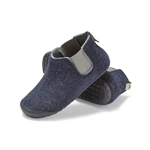Produktbild: Gumbies Brumby Boots - Hausschuhe aus recycelten Materialien - kuschelig warm, für Drinnen und Draußen geeignet, rutschfeste und stabile Sohle, herausnehmbare Einlegesohle - Navy Grey, Größe 37