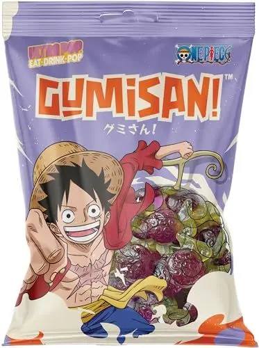 Produktbild: GUMISAN Fruchtgummi mit Traubengeschmack, One Piece, Luffy - 1 x 180 g