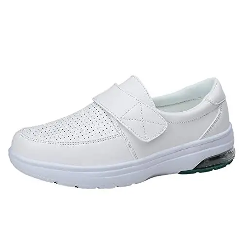 Produktbild: Gummiboot Winterschuhe Herren Wasserdicht Hook- & Loop Damenkissen Schuhe beiläufige weiche unten Schuhe einzelne Frauen Fitnessschuhe Damen Winterschuhe GefüTtert (White, 39)
