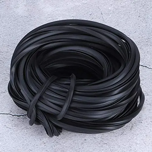 Produktbild: Gummidichtungsstreifen, Schwarzer Gewächshaus-Gummistreifen, Glasdichtung, Gummileitung, Kabel, Gewächshaus-Zubehör, Zubehör für Wetterfeste Dichtung (18 Meter)