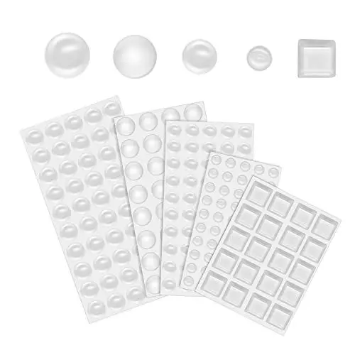 Produktbild: Gummipuffer 202 Stück Elastikpuffer Gummifüße Selbstklebend Gummipuffer Transparent Türpuffer Gumminoppen für Glasplatten