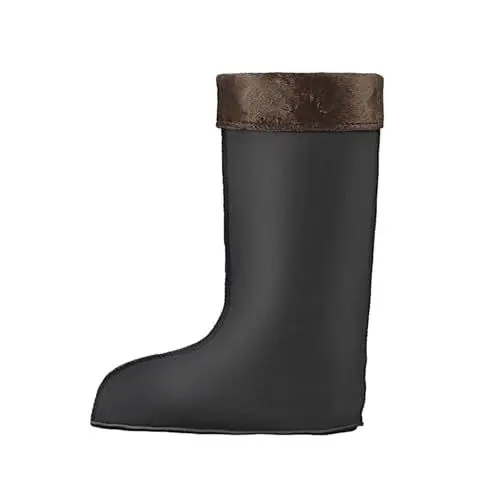 Produktbild: Gummistiefel 38 Outdoor Stiefel Damen Wasserdicht Autumn And Winter Rain Boots Men'S Cotton Cover Men And Women Plus Velvet Thick Warm Cold Proof Rain Boots Rubber Shoes Cotton Socks (Black,42)