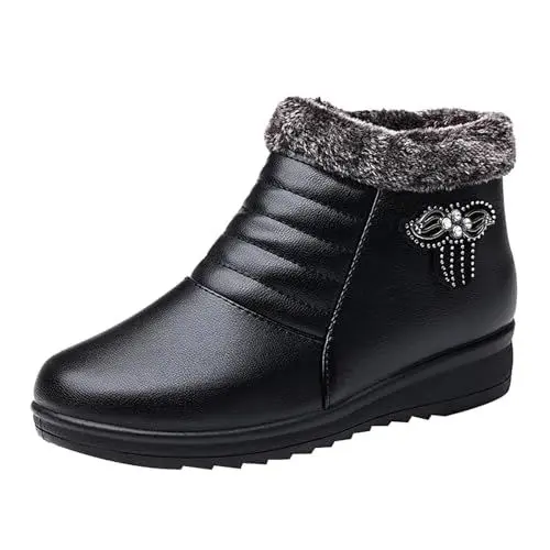 Produktbild: wasserdichte Stiefeletten mit Absatz Wanderschuh Warme Schuhe Outdoor Skischuhe Verdickung Anglerhose Wasserdicht mit 44