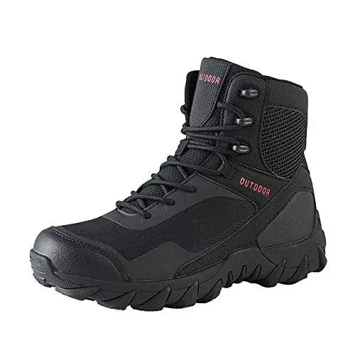 Produktbild: Generisch Mode Herren Outdoor Bergsteigen Lässige Sportschuhe Schnürschuhe Atmungsaktive Wüstenstiefel mit weichem Boden Herren Schuhe 42,5 Campus (Black, 43)