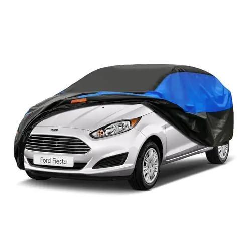 Produktbild: GUNHYI Autoabdeckung Wasserdicht und atmungsaktiv, Vollgarage Autoplane für Opel Corsa, VW Polo, Renault Clio, Audi A1, Yaris, Fiesta, Sandero etc. Schutz vor Regen, Sonne und Staub. (360 zu 415 cm)