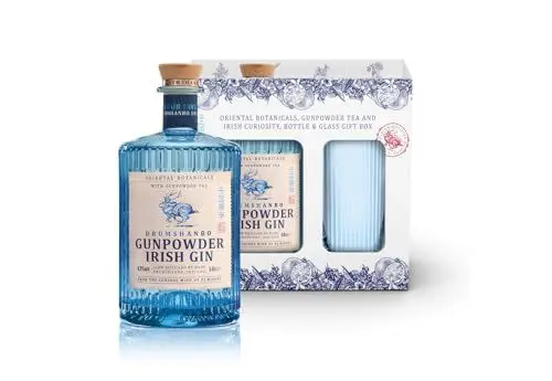 Produktbild: Gunpowder Irish Gin mit Geschenkverpackung und Gin Glas (1 x 0,5l)