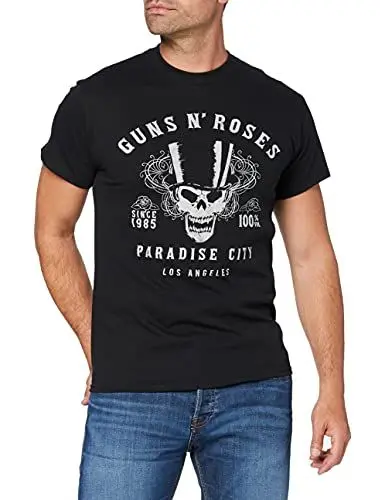 Produktbild: Guns & Roses Herren Guns N' Roses 100% Volume T-Shirt, Schwarz, XL