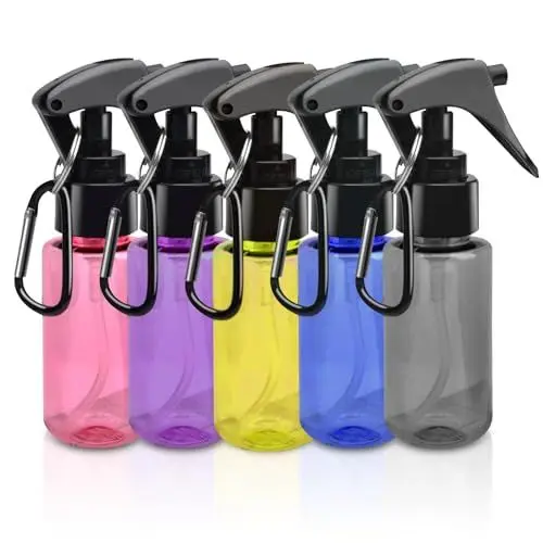 Produktbild: GUOYOU 5 Stück Sprühflasche Klein, 60ml Sprühflasche Parfümzerstäuber für Unterwegs, Mini Spray Bottle Zerstäuber Sprayflasche Nachfüllbar Leere Parfümflasche für Ätherische Öle Kosmetika Parfüm