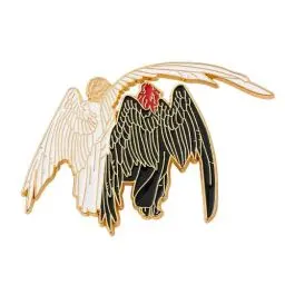 Produktbild: GUOYOU Good Omens Brosche, Accessoires Für Kleidung Pin, Engel Und Dämonen Metall Abzeichen Anstecknadel, Good Omens Anstecker für Damen Mädchen Kostüm Zubehör, Geschenk, Dekoration