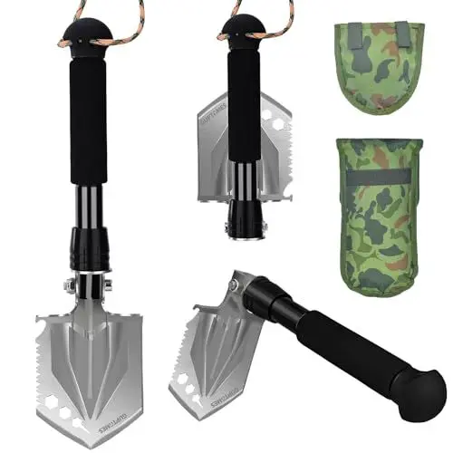 Produktbild: GUPTOMES Camping Schaufel Multifunktional Camping Gadgets Gartenschaufel Survival Ausrüstung Für Outdoor Rucksack Wohnmobil Zubehör Auto Notfallrettung
