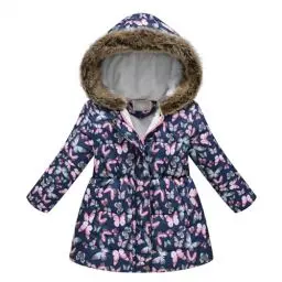 Produktbild: Guqmjde Angebote Des Tages Heute Daunenjacke Mädchen Winterjacke Thermal Mantel Wintermantel Jacken Puffer Jacket Kapuzenjacke Daunenmantel Outdoorjacke Thermojacke Sweatjacke Marine, 8 Jahre