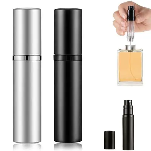 Produktbild: Gurxi Parfümzerstäuber Nachfüllbar Metall Leer Reise Parfüm Abfüller 2 Stück 5ml Perfume Travel Bottle Mini Reise Parfümzerstäuber Parfüm Flaschen Zum Abfüllen Taschenzerstäuber für Unterwegs Reisen, 179G0285, 179G0285