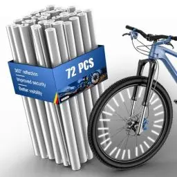 Produktbild: Guscase 72 Stück Speichenreflektoren Fahrrad I 360° Sichtbarkeit I Reflektoren Fahrrad I Alternative zu Katzenaugen Fahrrad I Fahrrad Reflektoren I Fahrrad Zubehör Einfache Montage Wasserdichter