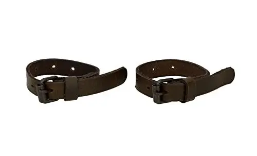 Produktbild: Gusti Lederriemen Leder - Mathias 20cm 2er Set Schnallriemen Spannriemen Riemen Schnalle kurzer Ledergurt Befestigung Pack 2 Stück Braun