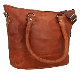 Produktbild: Gusti Shopper Leder - Therese Handtasche Damen Umhängetasche Vintage mit Reißverschluss Shopper Lederhandtasche Braun Leder