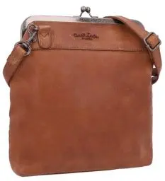 Produktbild: Gusti Umhängetasche Damen Leder - Karlotta Handtasche Damen, Kleine Schultertasche, Crossbody Arbeitstasche, Handytasche zum Umhängen, Festival Tasche, Braun Vintage Ledertasche 2.5L
