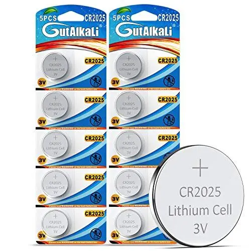 Produktbild: GutAlkaLi 10 Stück CR2025 3V Batterien Lithium Knopfzellen Elektro CR 2025 Lithium