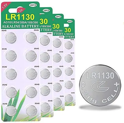 Produktbild: GutAlkaLi 40 Stück AG10 LR1130 1.5V Alkaline Knopfzelle Batterien Ohne Quecksilber