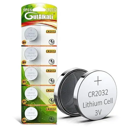 Produktbild: GutAlkaLi 5 Stück Batterie CR2032 3V Lithium Knopfzelle Elektro Batterien CR 2032 Lithium Batterien