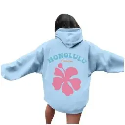 Produktbild: Sweatjacke Damen Mit Kapuze Einfrabige Strickpullover Marken Pullover Damen Sportbekleidung Full Zip College Jacke Sportshirt Ausgefallene Pullover Damen Pullover Pullover Grün Damen（2-Light Blue，3XL）