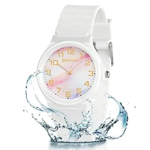 Produktbild: GUUMUXIN Kinderuhr Jungen Mädchen,Armbanduhr Analog,Quartz Uhr mit Kautschuk Wasserdicht Outdoor Sports