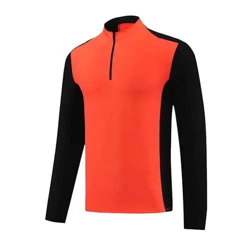 Produktbild: Guveguc Langarmshirt Herren Shirt Langärmlige Tshirts Einfarbige Tee Warme Langärmeliges Tee T-Shirt Sale Angebote Männer T-Shirt Warmes Sweatshirt Jungen Freizeit Tshirt Gutscheine Orange 3XL