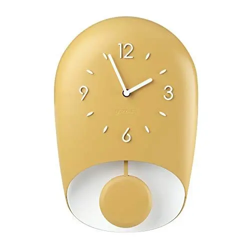 Produktbild: Guzzini - Home, BELL Wanduhr mit Pendel, Pendeluhr - Senfgelb, 22x8xh 33 cm - 168604206