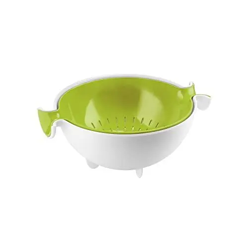 Produktbild: Guzzini - Kitchen Active Design, Set Abtropfsieb mit Behälter Spin&Drain - Apfelgrün, 30 x 25 x h12,5 cm - 29250084